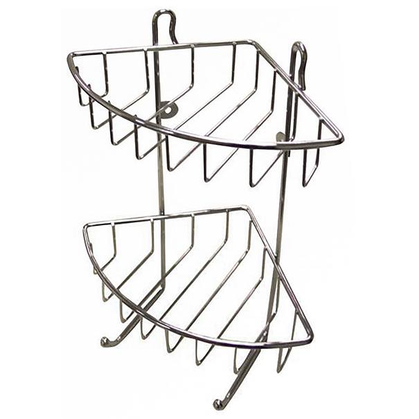 Kúpeľňová polica TORO 4 chróm, 2 poschodia 1