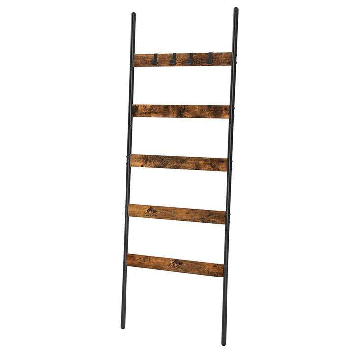 Rebríkový vešiak TOWEL čierna/hnedá 1