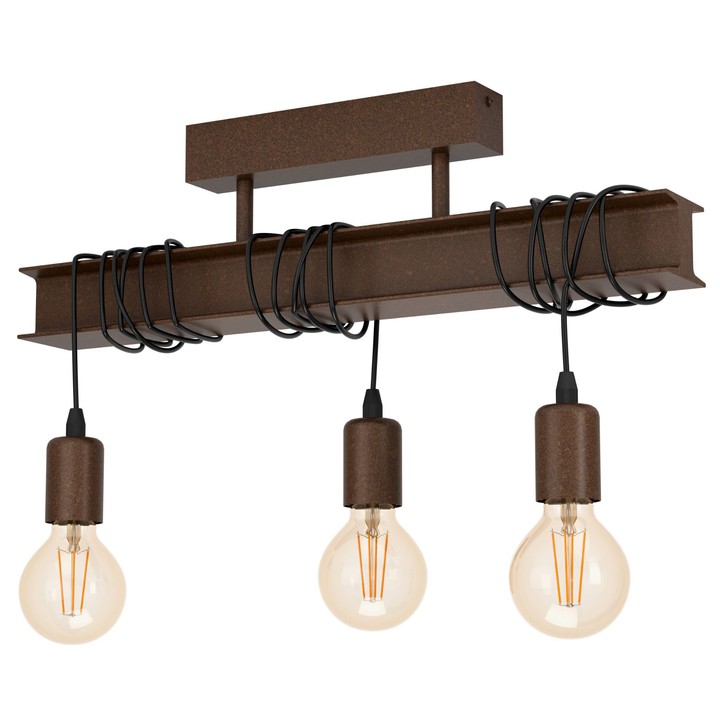 Závesné svietidlo TOWNSHEND čierna/hnedá 1