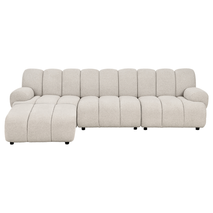 Pohovka s taburetom TOZO MODUL 1 ľavá, béžová 1