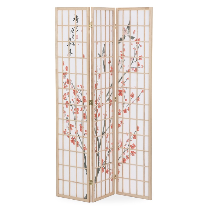 Paraván TREE biela/smrek 1