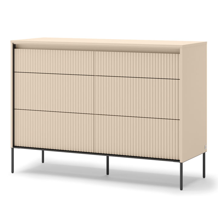 Komoda TREND 5 piesková/čierna 1