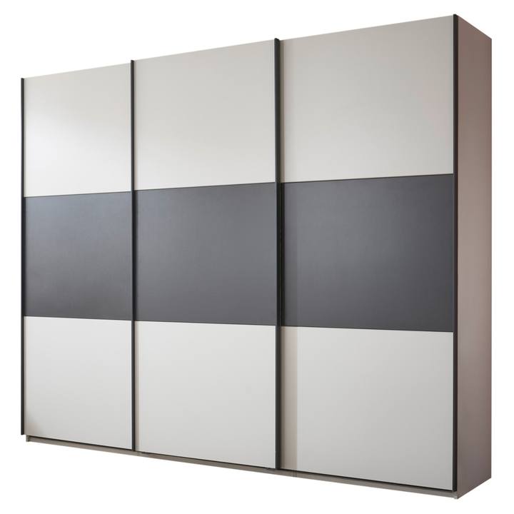 Šatní skriňa TRINO svetlosivá/grafitová 1