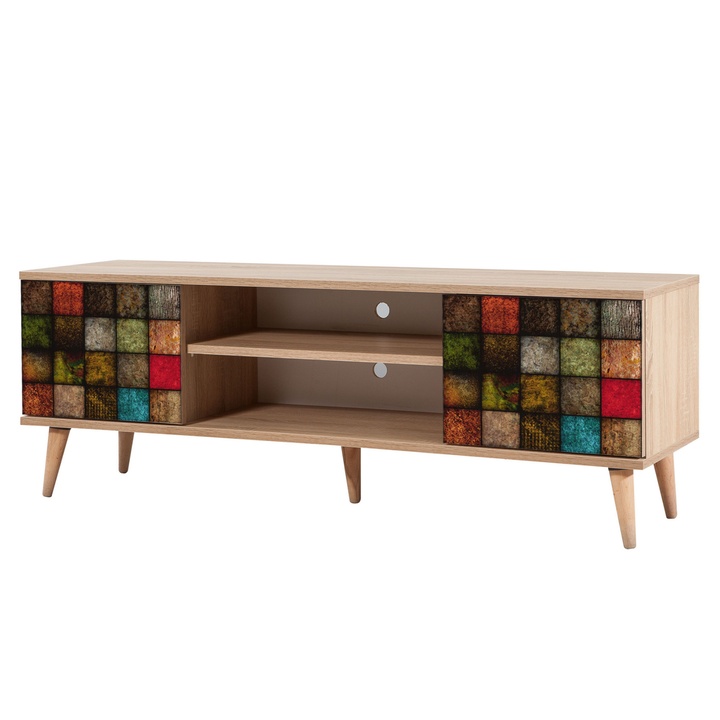TV komoda TRUVA dub sonoma/viacfarebná 1