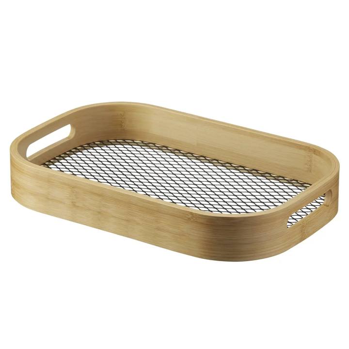 Servírovací podnos TURNER 2 bambus/čierna, šírka 35 cm 1