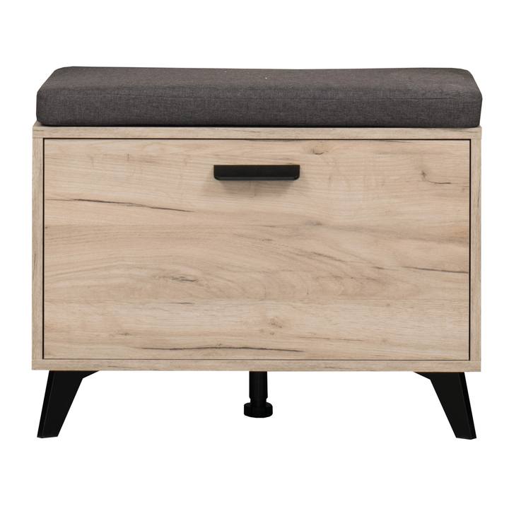 Lavica na topánky UMBRIA dub sivý/čierna 1