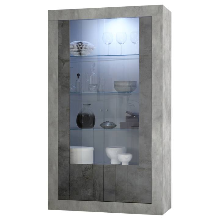 Vitrína URBINO 2 betón/sivá 1