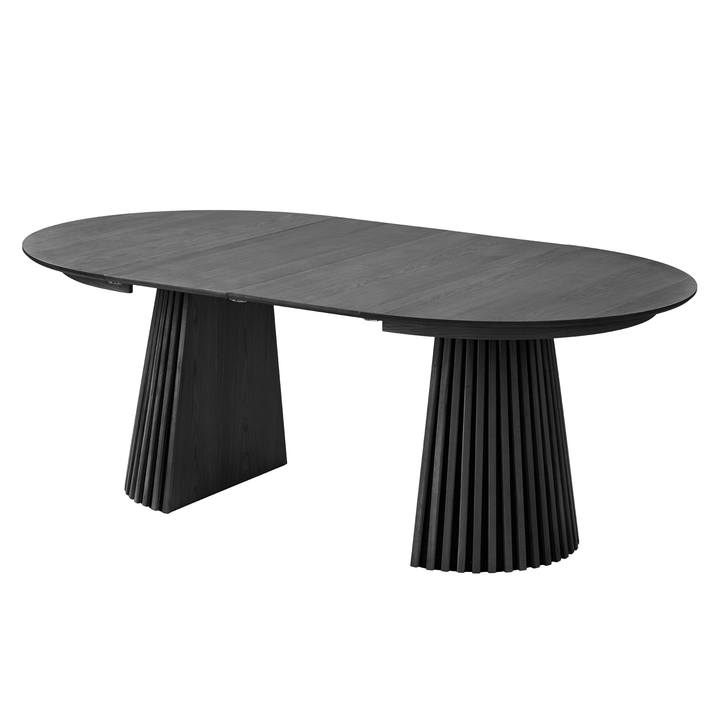 Jedálenský stôl USOKO 120-200 dubová dyha čierna 1