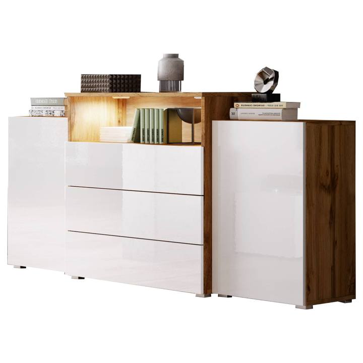 Komoda  USTYM dub wotan/biela 1