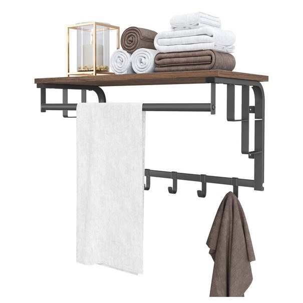 Predsieňový panel VAL čierna/hnedá, šírka 66 cm 1