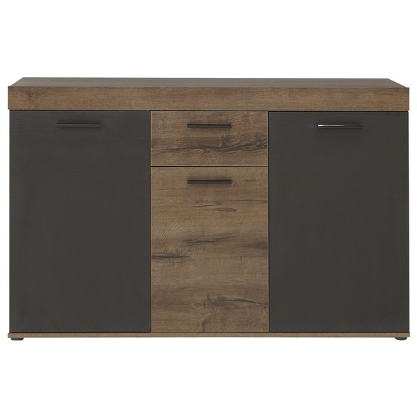 Komoda VALENTIN dub ušľachtilý/dub čierny 1