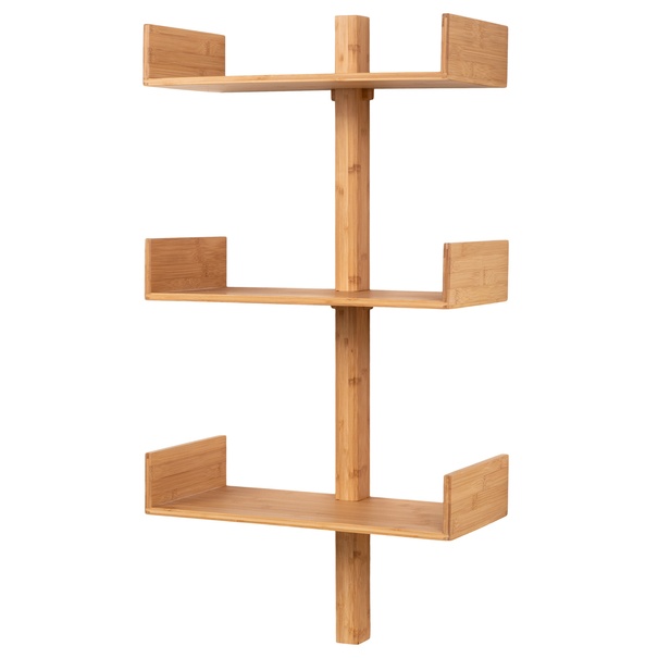 Nástenný regál VALLO bambus, výška 102 cm 1