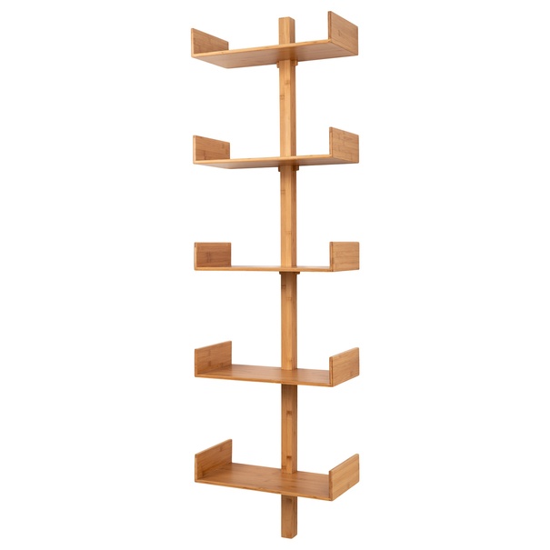 Nástenný regál VALLO bambus, výška 180 cm 1