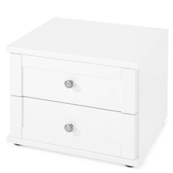 Nočný stolík VANNES biela, 2 zásuvky 1