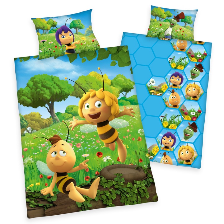 Posteľná bielizeň VČIELKA MAJA 40x60 a 100x135 cm 1