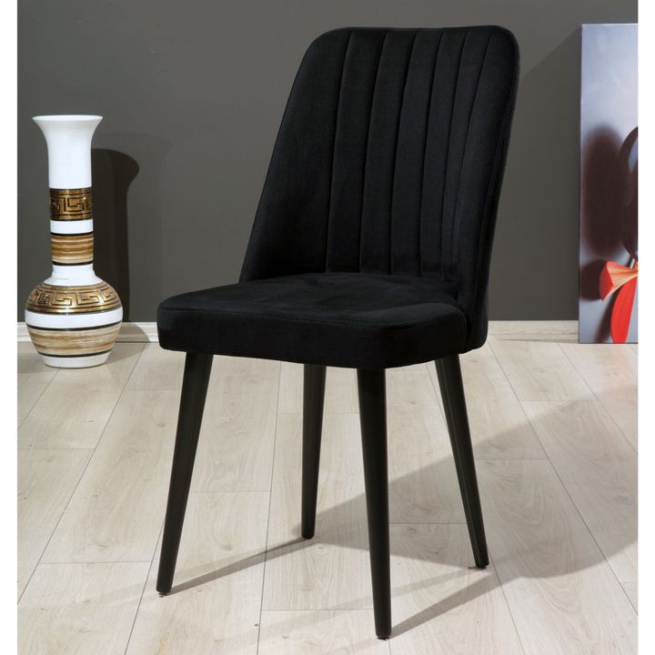 Jedálenská stolička VEGA čierna, sada 2 ks 1