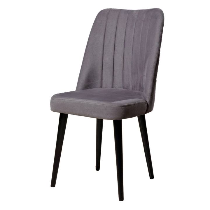 Jedálenská stolička VEGA sivá/čierna, sada 2 ks 1