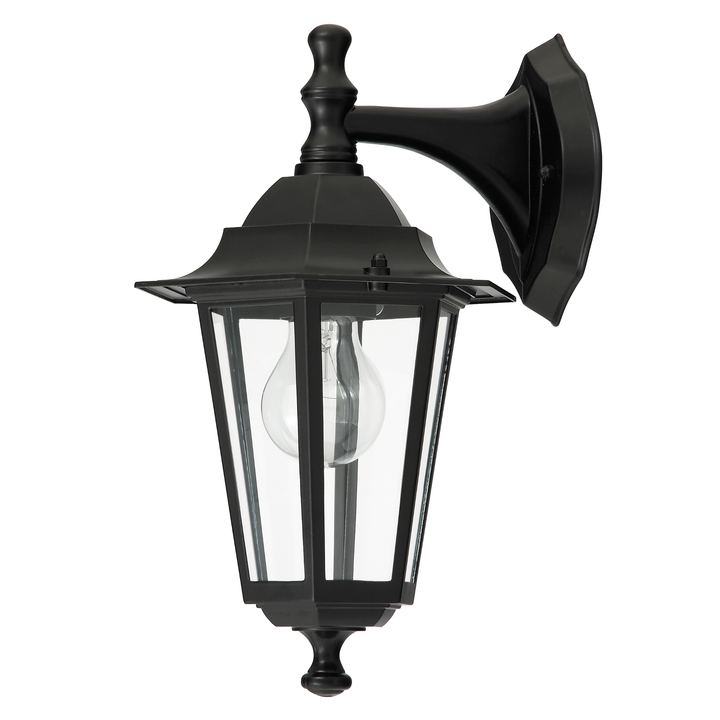 Vonkajšie nástenné svietidlo VELENCE I čierna/sklo 1