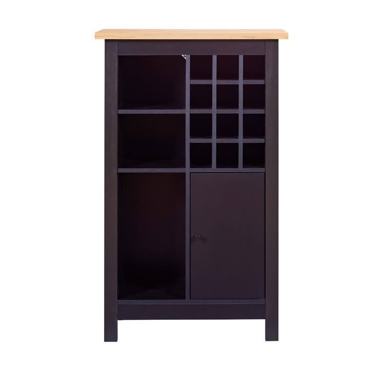 Regál na víno VENETO čierna/dub artisan 1