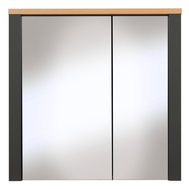 Zrkadlová skrinka VENETO antracitová/dub 1