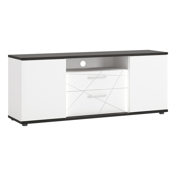 TV stolík VENEZIA VENF01 alpská biela/čierna 1