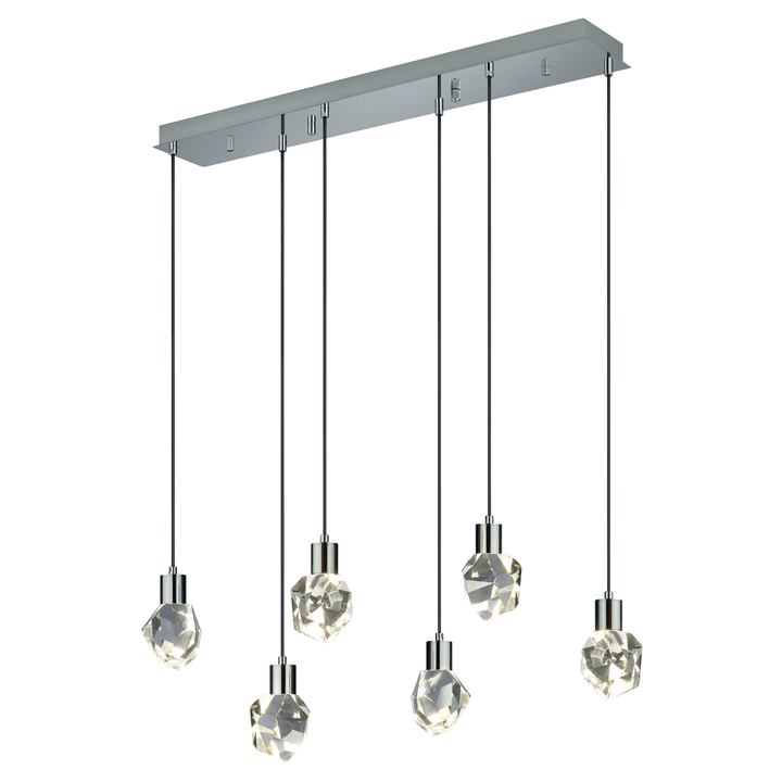 Závesné svietidlo VERANO 2 chróm/krištáľové sklo 1