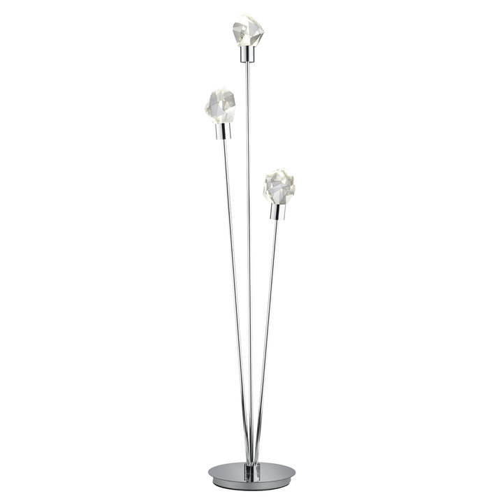 Stojaca lampa VERANO chróm/krištáľové sklo 1