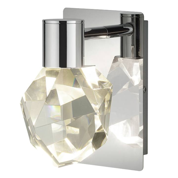 Nástenné svietidlo VERANO chróm/krištáľové sklo 1