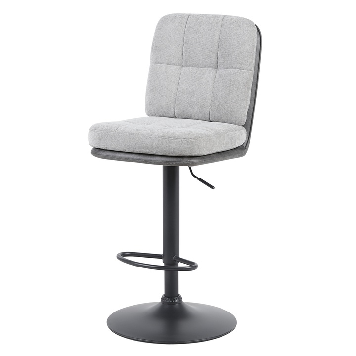 Barová stolička VERIA sivá/vintage antracitová 1