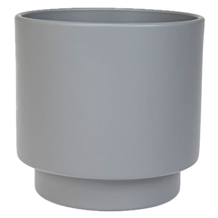 Keramický obal na kvetináč VERNON III sivá, priemer 15 cm 1