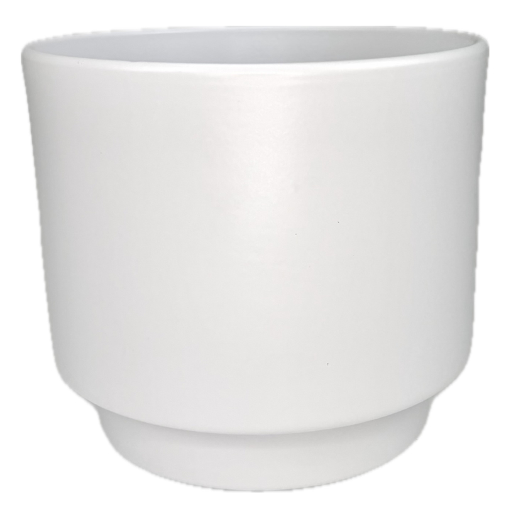 Keramický obal na kvetináč VERNON biela, priemer 11 cm 1