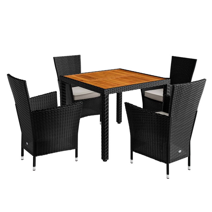 Záhradná zostava VERONA 3 čierna/akácia 1