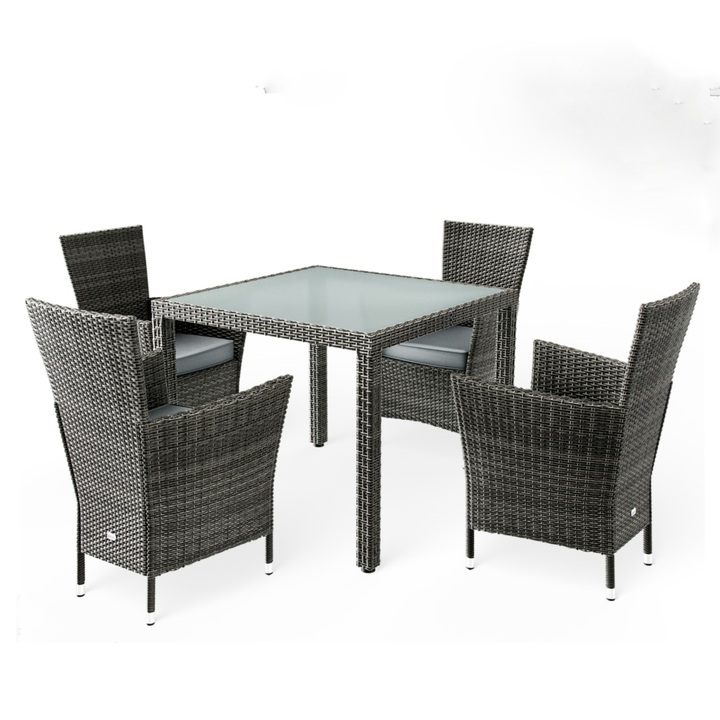 Záhradná zostava VERONA 3 sivá/antracitová 1