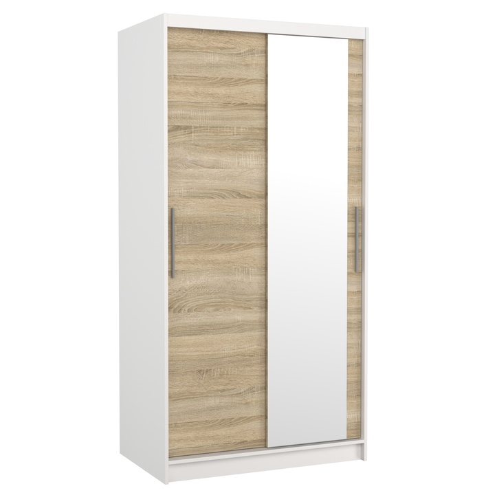 Šatníková skriňa VESNA biela/dub sonoma 1