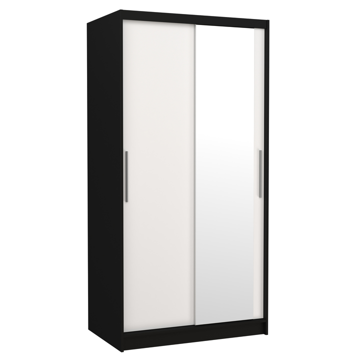 Šatníková skriňa VESNA čierna/biela 1