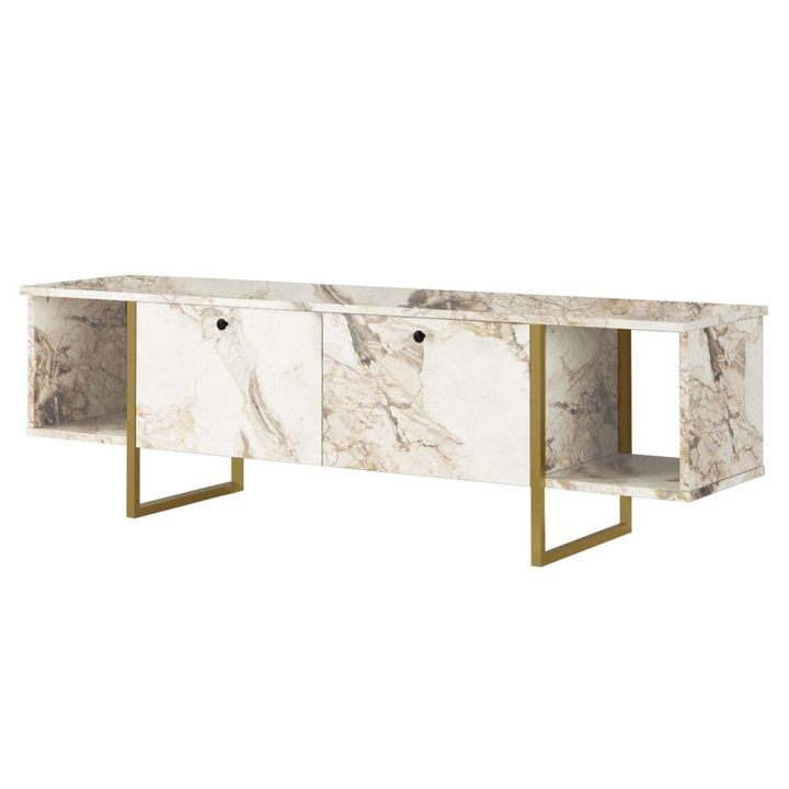 TV stolík VG30 biela/zlatá 1