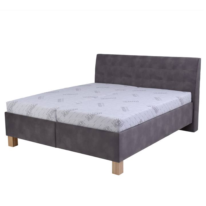 Polohovateľná posteľ s matracom VICTORIA sivohnedá, 180x200 cm 1