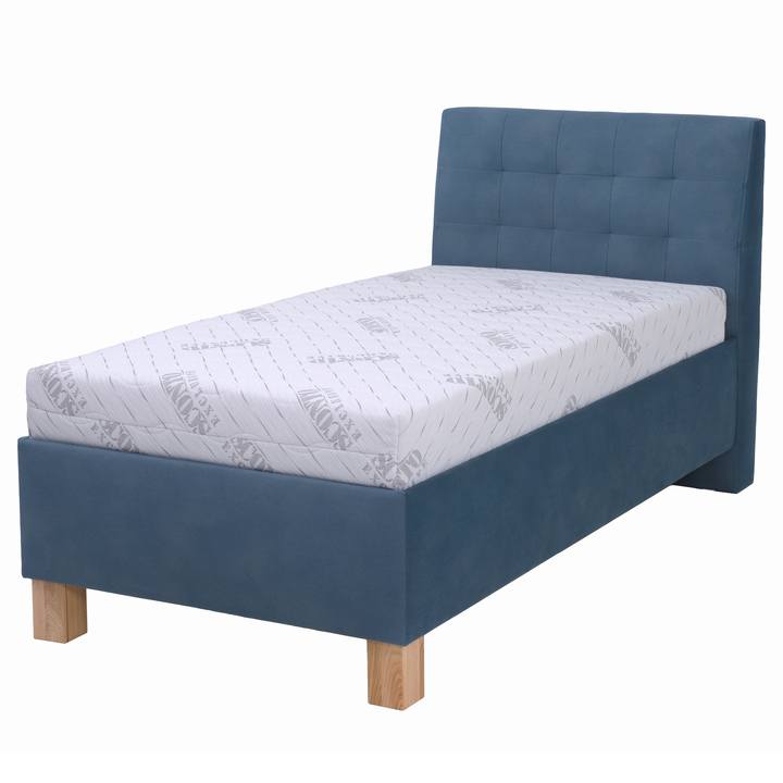 Polohovateľná posteľ s matracom VICTORIA modrá, 100x200 cm 1