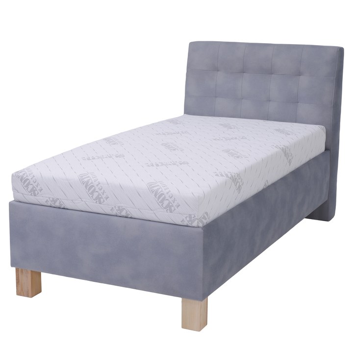Polohovateľná posteľ s matracom VICTORIA sivomodrá, 90x200 cm 1