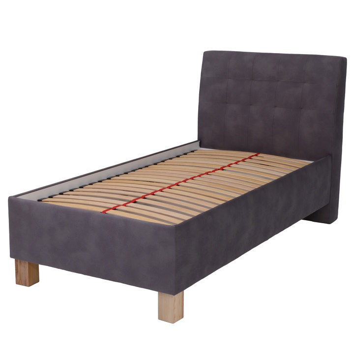 Polohovateľná posteľ s roštom VICTORIA sivohnedá, 100x200 cm 1