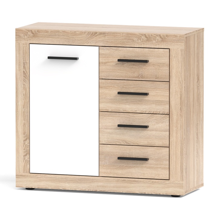 Komoda VILHELM 2 dub sonoma/biela 1