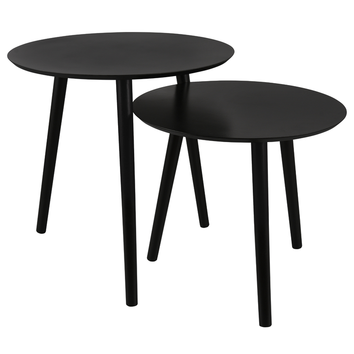 Súprava 2 ks prístavných stolíkov VILMA čierna 1