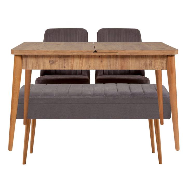 Jedálenská zostava VINA 11 antracitová/borovica atlantic 1