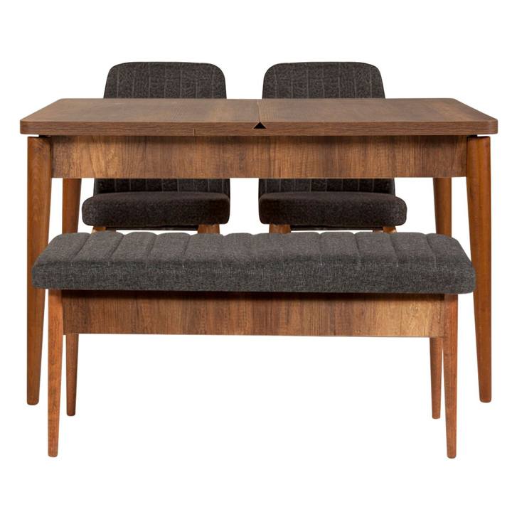 Jedálenská zostava VINA 6 antracitová/orech 1