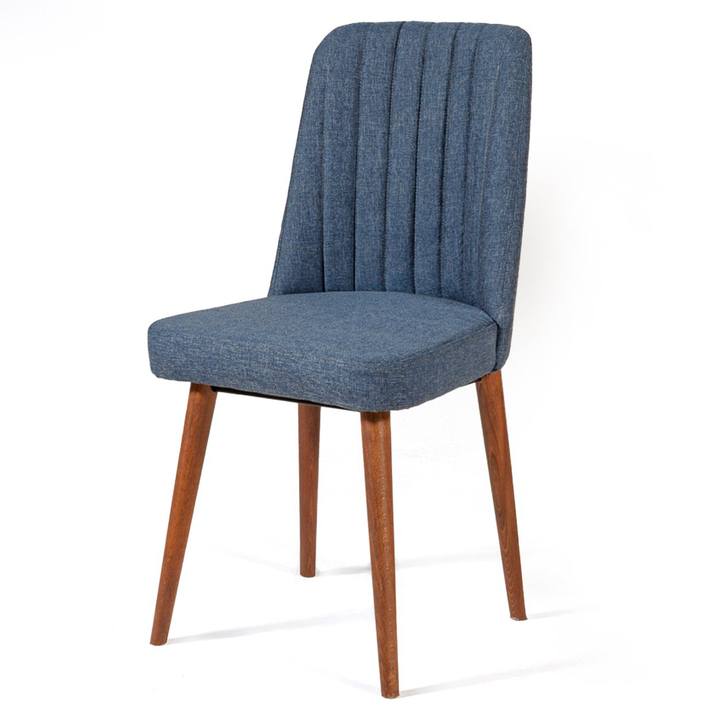 Jedálenská stolička VINA tmavomodrá/orech 1