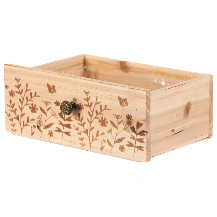 Obal na kvetináč VIRGIL drevo, šírka 26 cm 1