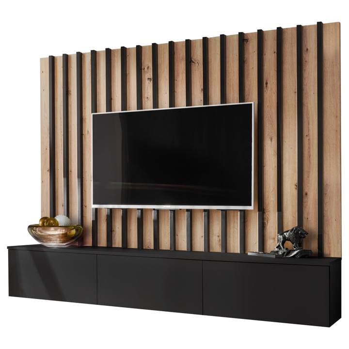 Obývacia stena VIRTA II dub artisan/čierna 1