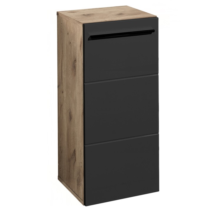 Spodná kúpeľňová skrinka VISTA dub viking/matná čierna 1