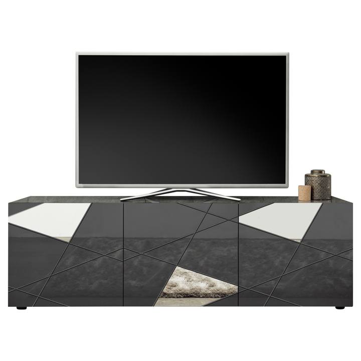 TV komoda VITTORIA 2 sivá lesklá 1