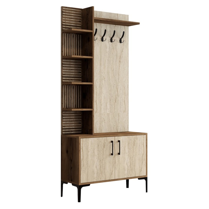 Predsieňová zostava VIYAN 1 orech/travertín 1